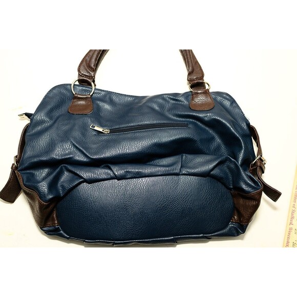 Handbag Blue purse pocket book shoulder - Picture 7 of 14